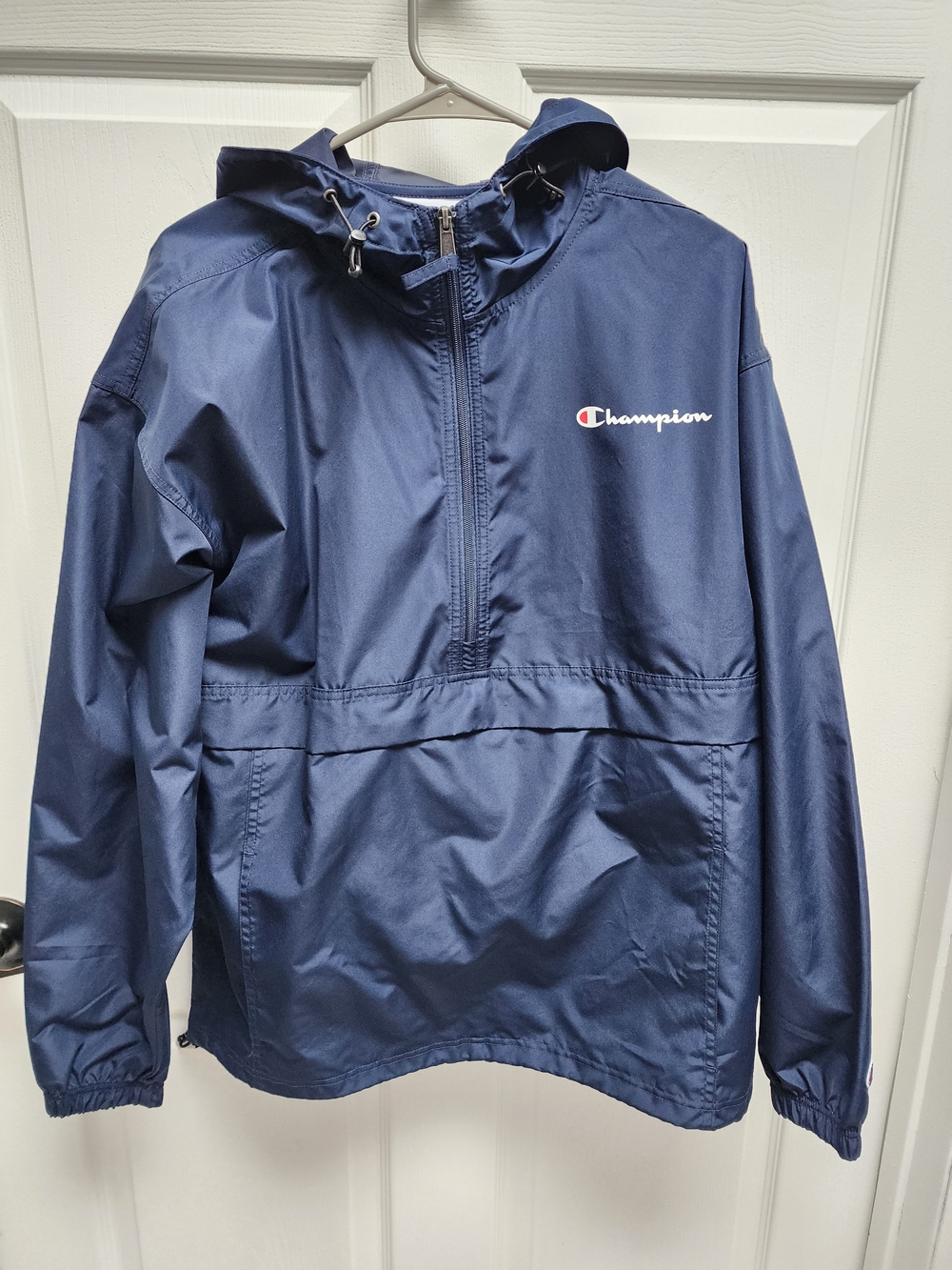 Champion Navy Blue Pullovwr Windbreaker Jacket